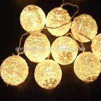 Led Christmas battery operated Cotton ball string light for wedding, party, shopping window use